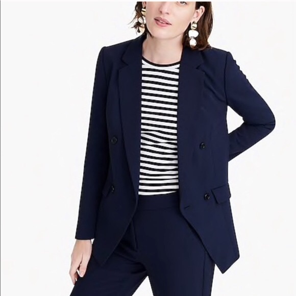 J. Crew Jackets & Blazers - NWT J.Crew Tall Navy Double Breasted Blazer - T12